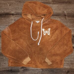 Crop Top Butterfly Hoodie